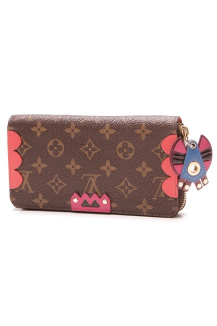 Louis Vuitton Brown Zippy Totem Flamingo Monogram Wallet
