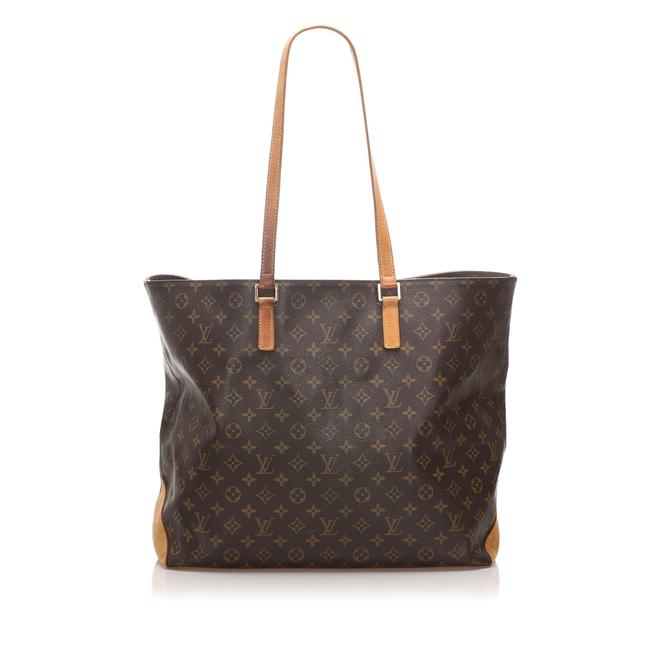 Louis Vuitton Cabas Alto Monogram Brown Leather Tote
