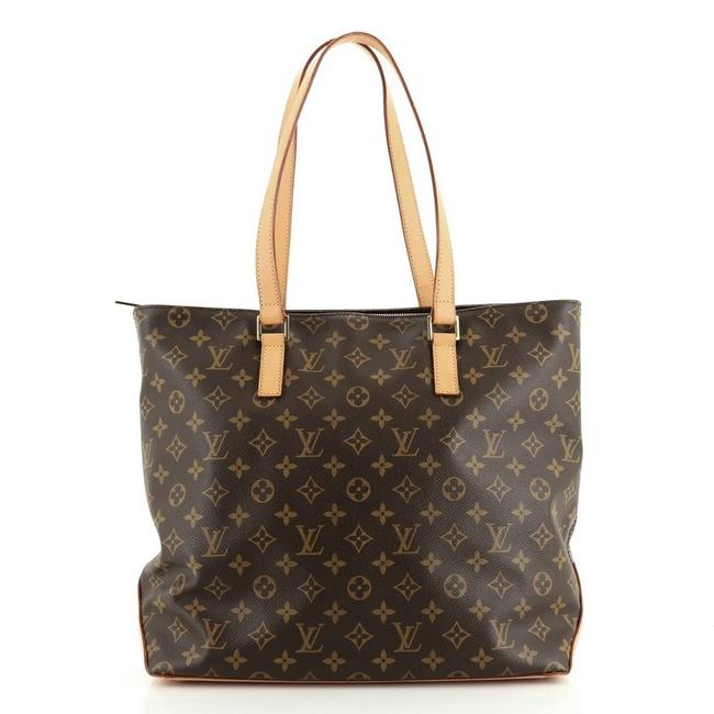 Louis Vuitton Cabas Mezzo Monogram Brown Coated Canvas Tote