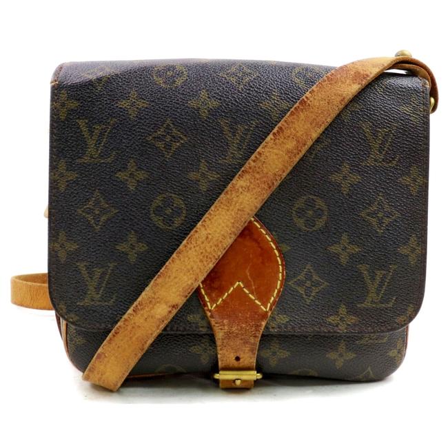 Louis Vuitton Cartouchiere Mm #3563l14 Brown Cross Body Bag