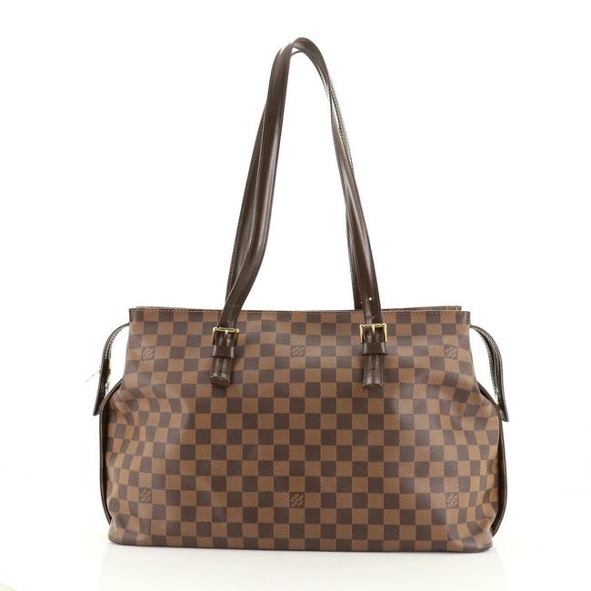 Louis Vuitton Chelsea Handbag Damier Brown Coated Canvas Shoulder Bag