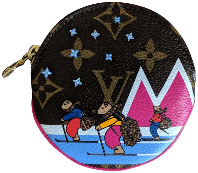Louis Vuitton Christmas Animation Round Coin Purse Wallet