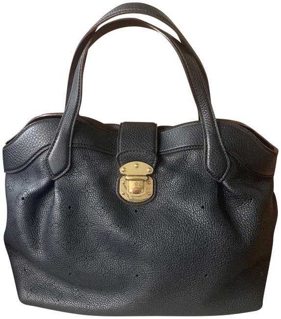 Louis Vuitton Mahina Cirrus Handbag Pm Black Leather Satchel