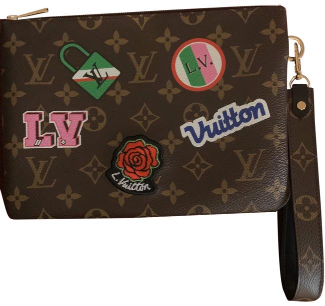 Louis Vuitton City Pouch Patches Monogram Clutch