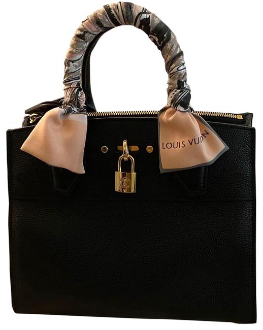 Louis Vuitton City Steamer Black Calfskin Leather Baguette