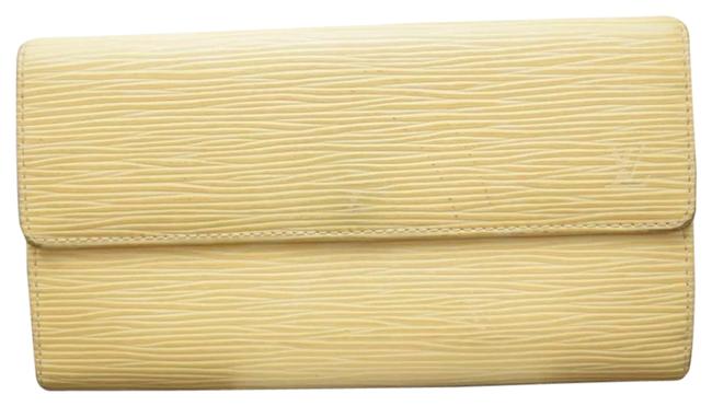 Louis Vuitton Cream Long Epi Portefeuille Sarah Wallet