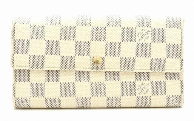Louis Vuitton Damier Azur Portofeuille Sarah Two fold Zipper N61735 Wallet