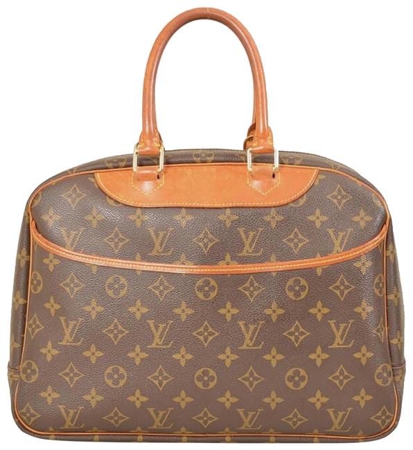 Louis Vuitton Deauville Handbag Purse M47270 Brown Monogram Satchel