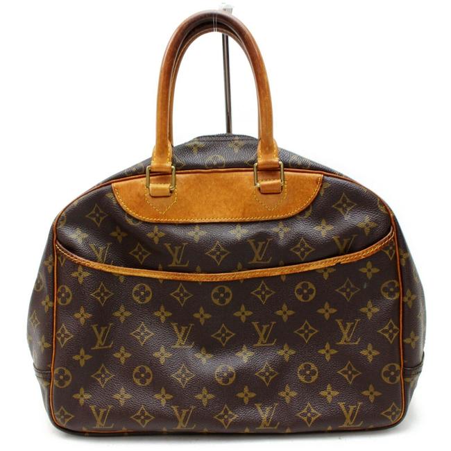 Louis Vuitton Deauville M47270 Hand 11373 Brown Monogram Canvas Satchel