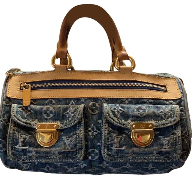 Louis Vuitton Doctor Speedy Monogram Blue Denim Satchel