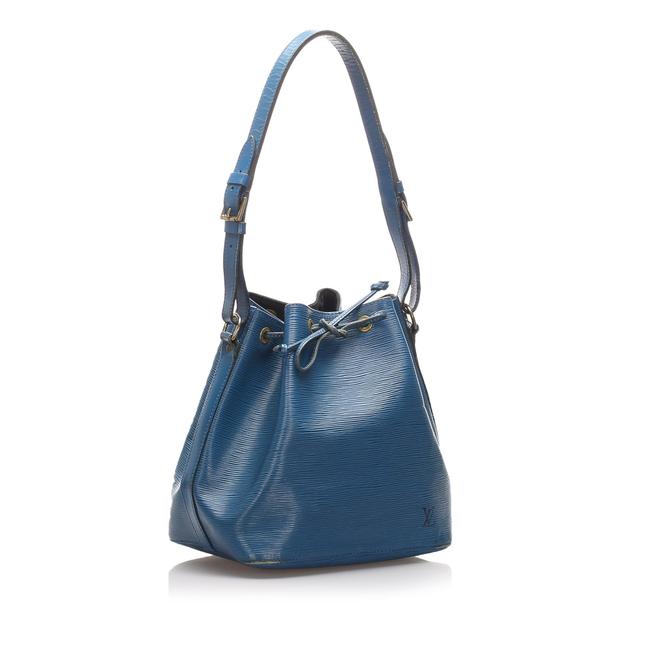 Louis Vuitton Epi Petit Noe Blue Leather Shoulder Bag
