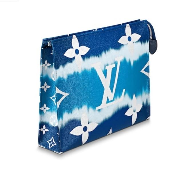 Louis Vuitton Escale Monogram Giant Limited Edition Blue Coated Canvas Clutch