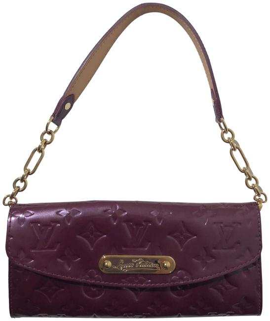 Louis Vuitton Eva Monogram Purple Patent Leather Clutch
