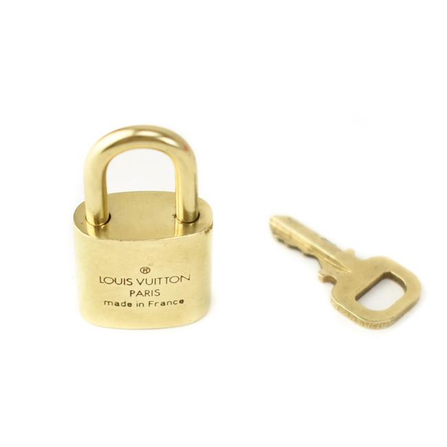Louis Vuitton GoldBrass Metal Padlock Key Set #321 Nu