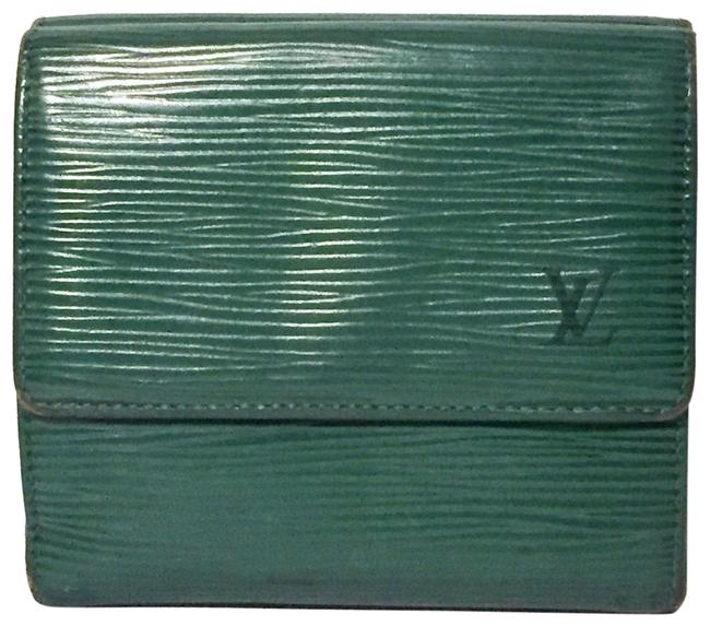 Louis Vuitton Green Lv Elise Epi Leather Snap Wallet