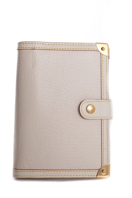 Louis Vuitton Ivory Suhali Leather Agenda Wallet