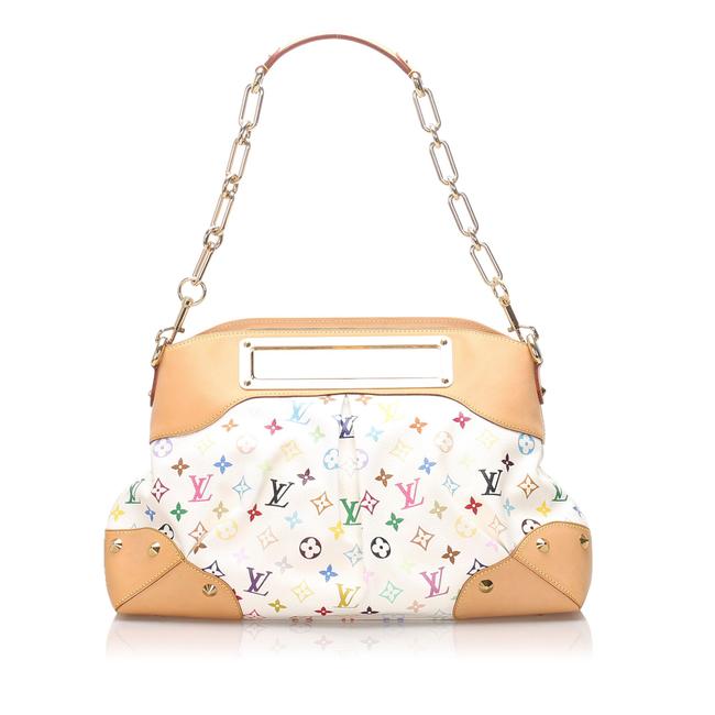 Louis Vuitton Judy White Leather Satchel