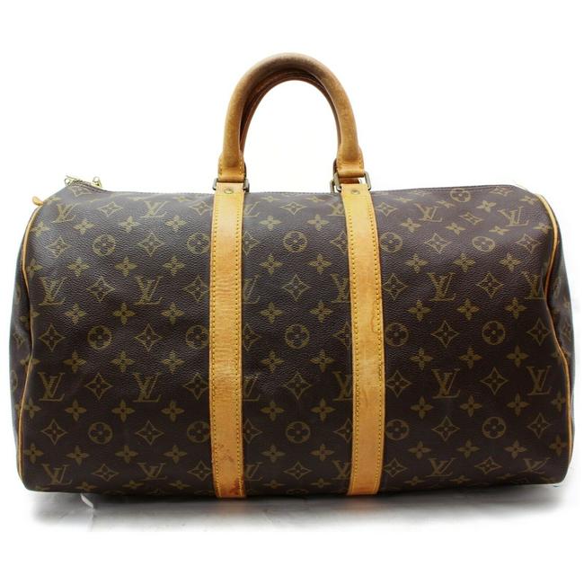 Louis Vuitton Keepall 45 #2417l16 Brown WeekendTravel Bag