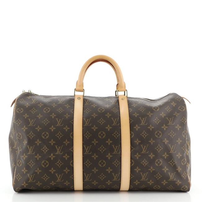 Louis Vuitton Keepall Monogram 50 Brown Canvas Tote