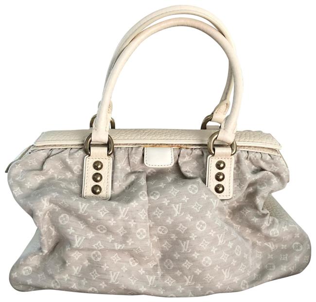 Louis Vuitton Limited Edition Mini Lin Trapeze Gm Baby Grey Canvas Hobo Bag