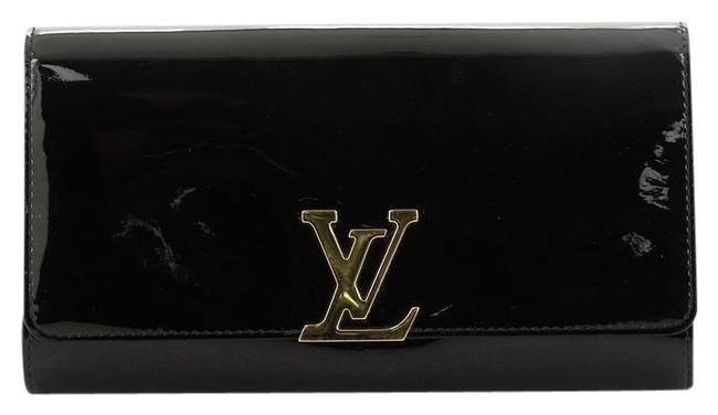 Louis Vuitton Long Black Patent Leather Clutch