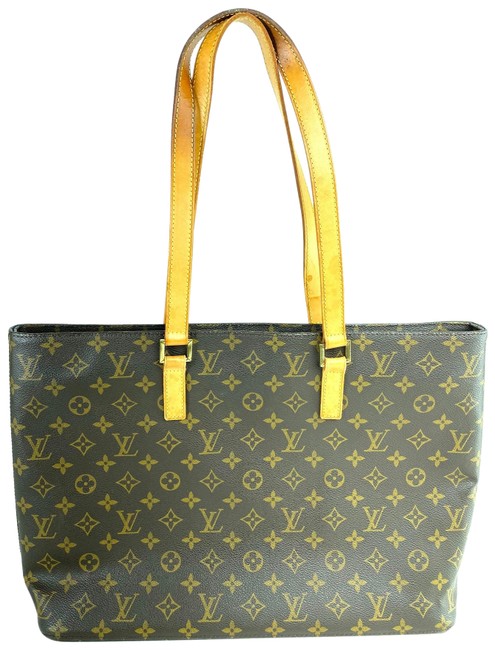 Louis Vuitton Luco Monogram Zip 9lv617 Brown Coated Canvas Tote