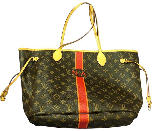 Louis Vuitton Lv Custom Brown Canvas Tote