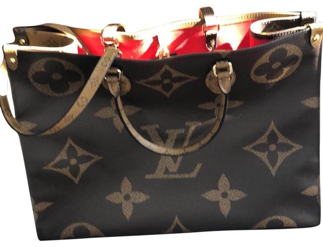 Louis Vuitton Lv On The Go Gm Monogram Canves Browns Tote