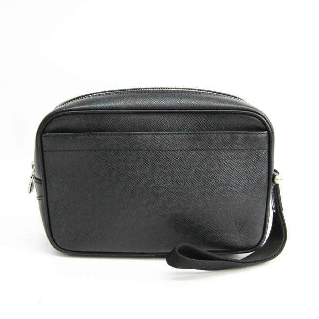 Louis Vuitton M30182 Men Ardoise Ardoise Taiga Leather Clutch