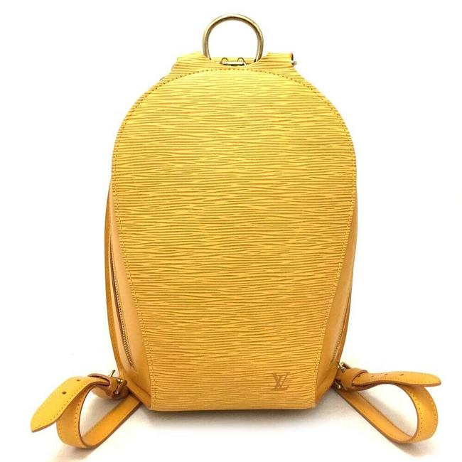 Louis Vuitton Mabillon Epi Leather Yellow Backpack