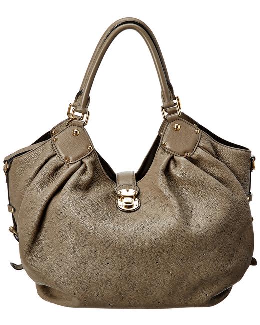 Louis Vuitton Mahina Hobo XL Pre owned Taupe Leather Tote