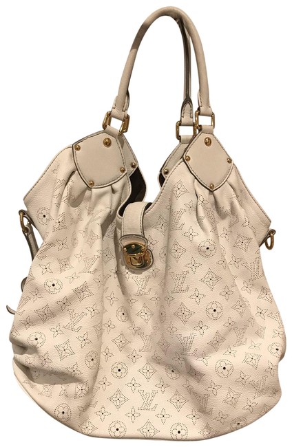 Louis Vuitton Mahina Xlarge White Leather Hobo Bag