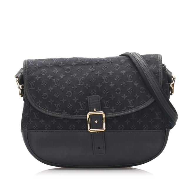 Louis Vuitton Mini Lin Berangere Blue Leather Baguette