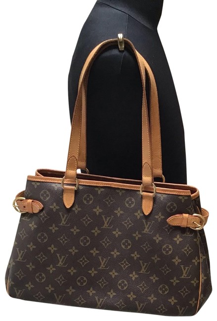 Louis Vuitton Batignolles Brown Coated CanvasLeather Tote