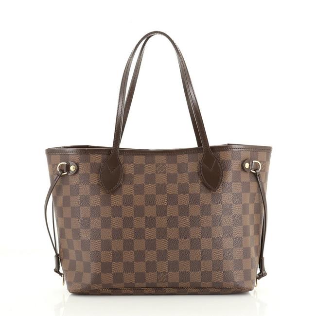 Louis Vuitton Neverfull Damier Pm Brown Coated Canvas Tote