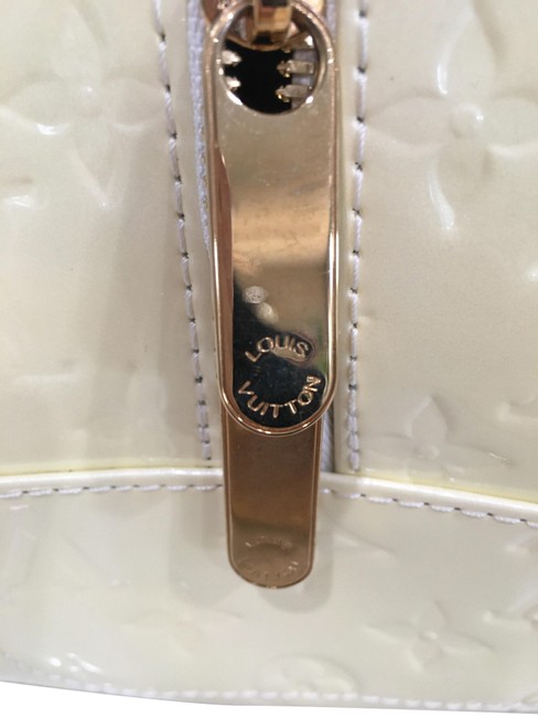 Louis Vuitton Neverfull Patent White Monogram Vernis Ikat Leather Tote