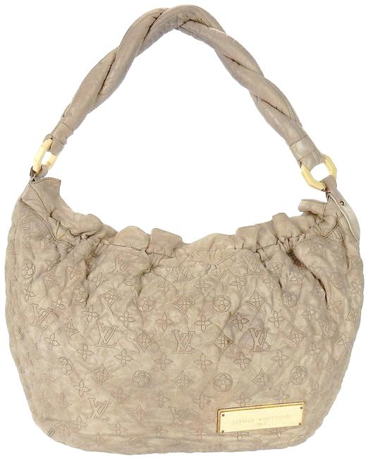 Louis Vuitton Olympe Nimbus Gm Cream Anthracite Monogram Leather Hobo Bag