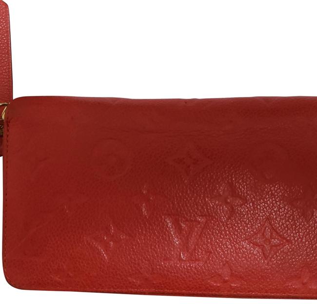 Louis Vuitton Orange Zippy In Monogram Emprein Wallet