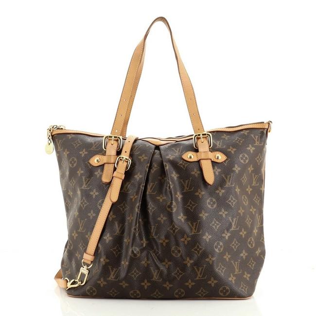 Louis Vuitton Palermo Handbag Monogram Gm Brown Canvas Tote