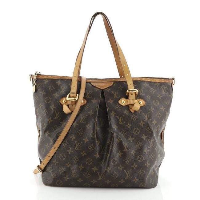 Louis Vuitton Palermo Handbag Monogram Gm Brown Coated Canvas Tote