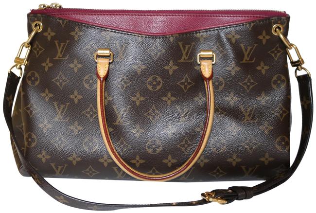 Louis Vuitton Pallas MonogramRaisin Tote Monogram Canvas Leather Satchel
