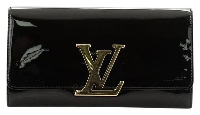 Louis Vuitton Patent Long Black Leather Clutch