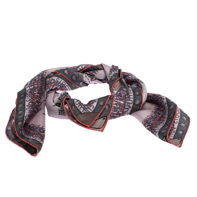 Louis Vuitton Pink Pale Monogram World Map Print Silk Square ScarfWrap