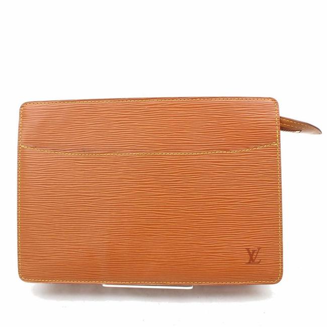 Louis Vuitton Pochette Homme 868129 Brown Leather Clutch