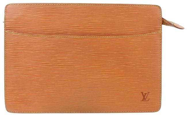 Louis Vuitton Pochette Homme Zip 868414 Brown Leather Clutch