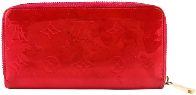 Louis Vuitton Red Zippy Vernis Pomme Damour Wallet