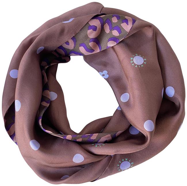Louis Vuitton Purple Infinity DottedLeopard ScarfWrap