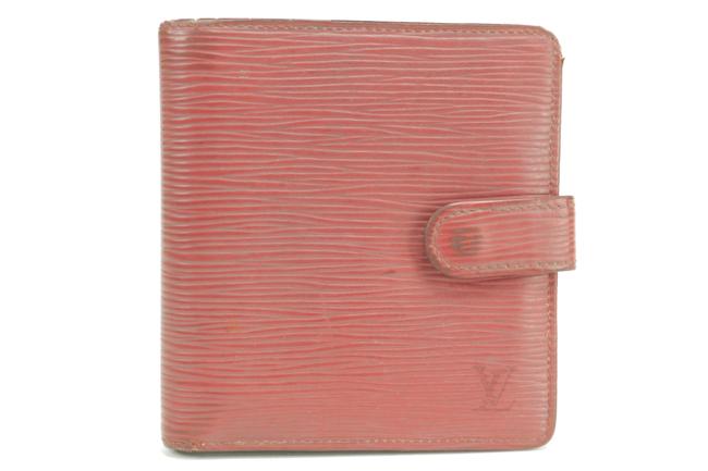 Louis Vuitton Red 39lk0109 Epi Compact Snap Wallet