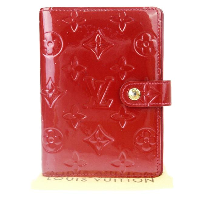 Louis Vuitton Red Agenda Pm Day Planner Wallet