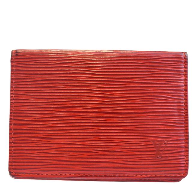 Louis Vuitton Red Bifold Card Wallet